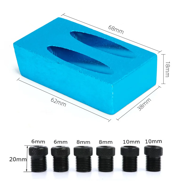Imagem -06 - Carpintaria Oblíqua Buraco Locator Bolso Jig Kit Broca Guias Joint Angle Adaptador de Unidade Ferramenta de Carpintaria 15 Graus