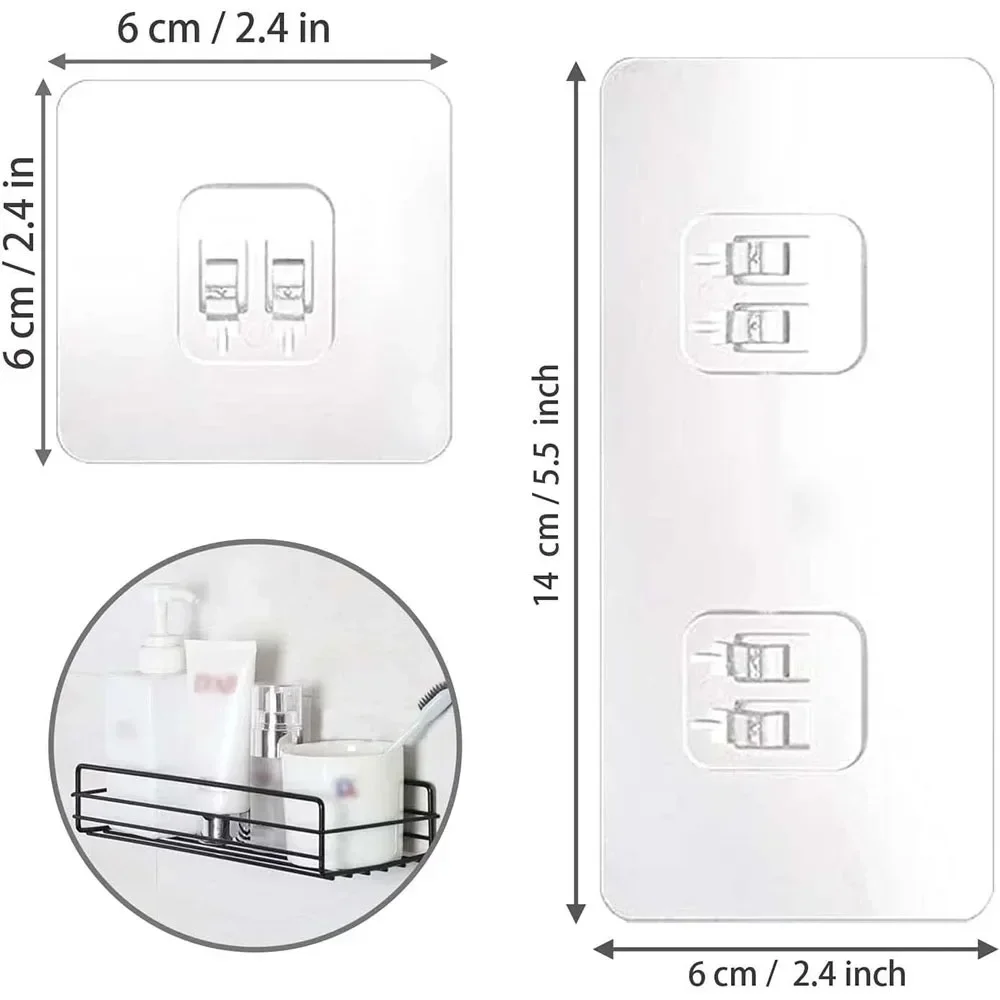شفافة المنزل سلس لاصق السنانير الاكريليك قوية ذاتية اللصق السنانير الحمام المطبخ مخلب مشبك شماعات جدار شنق الرف