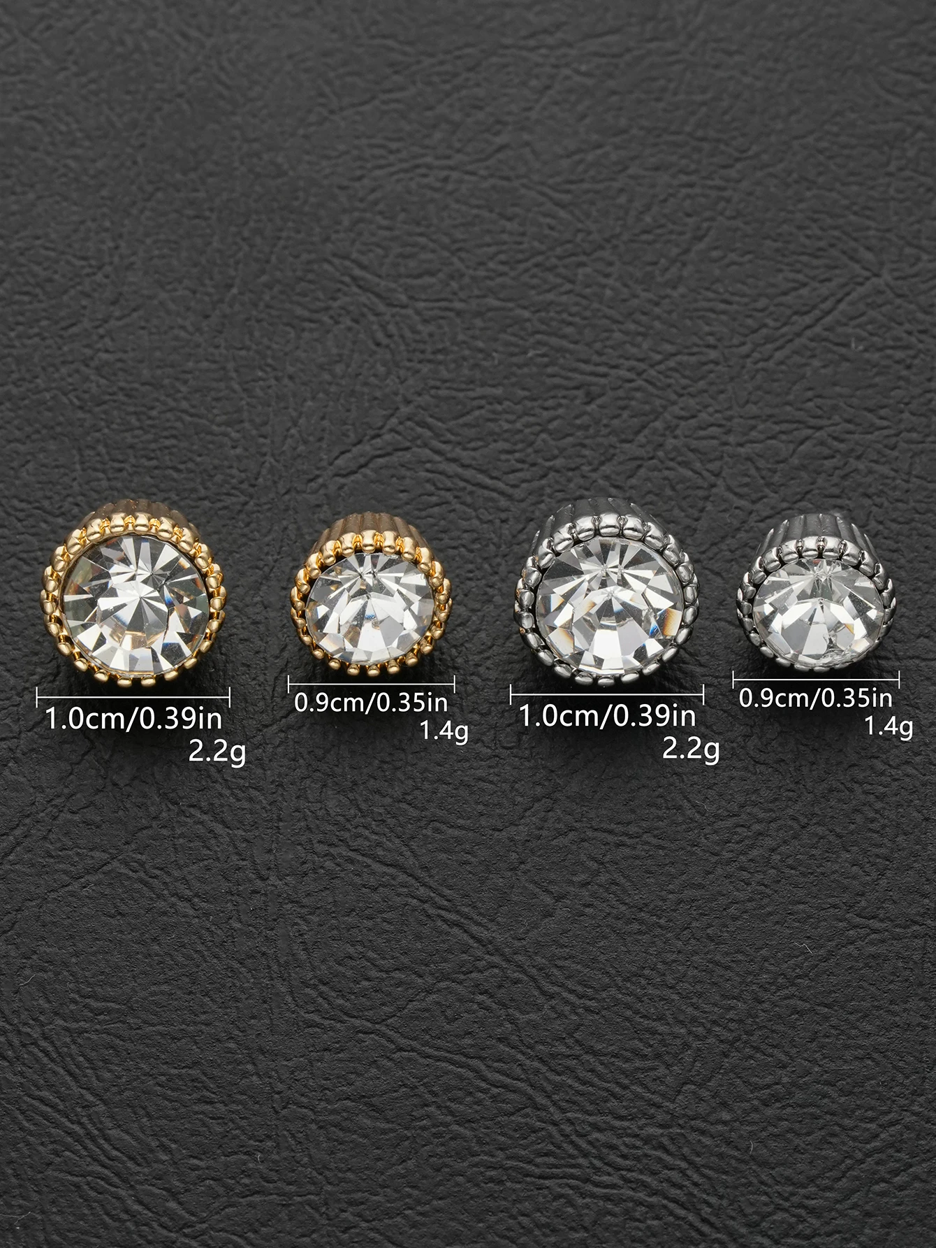 10/50pcs 9mm/10mm Exquisite and compact cufflinks with inlaid rhinestone buttons, Sewing Accessories for Clothing Buttons