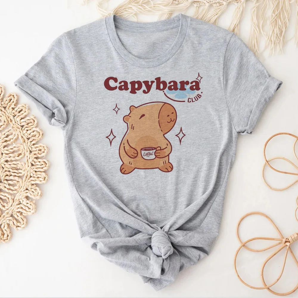 Capibara tshirt women manga harajuku Y2K Tee girl designer clothes