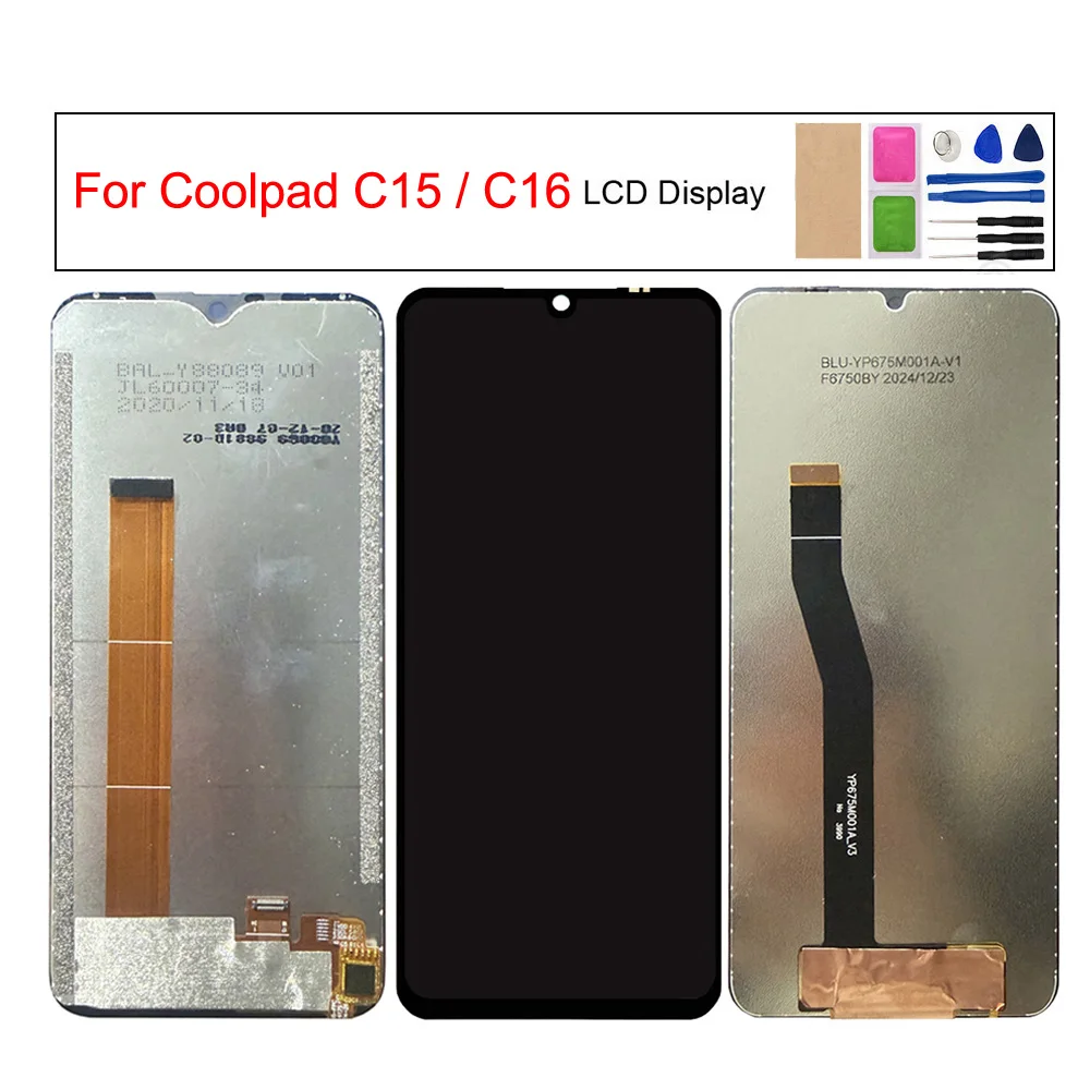 For Coolpad C15 C16 LCD Display Touch Screen Digitizer Assembly Replacement for Broken Or Non-Responding Digitizers