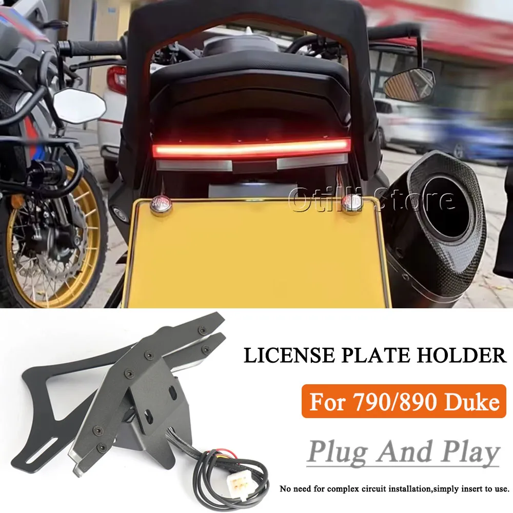 

Рамка номерного знака мотоцикла для DUKE 790 для Duke 890 2018-2025, держатель номерного знака, задний фонарь, кронштейн указателя поворота