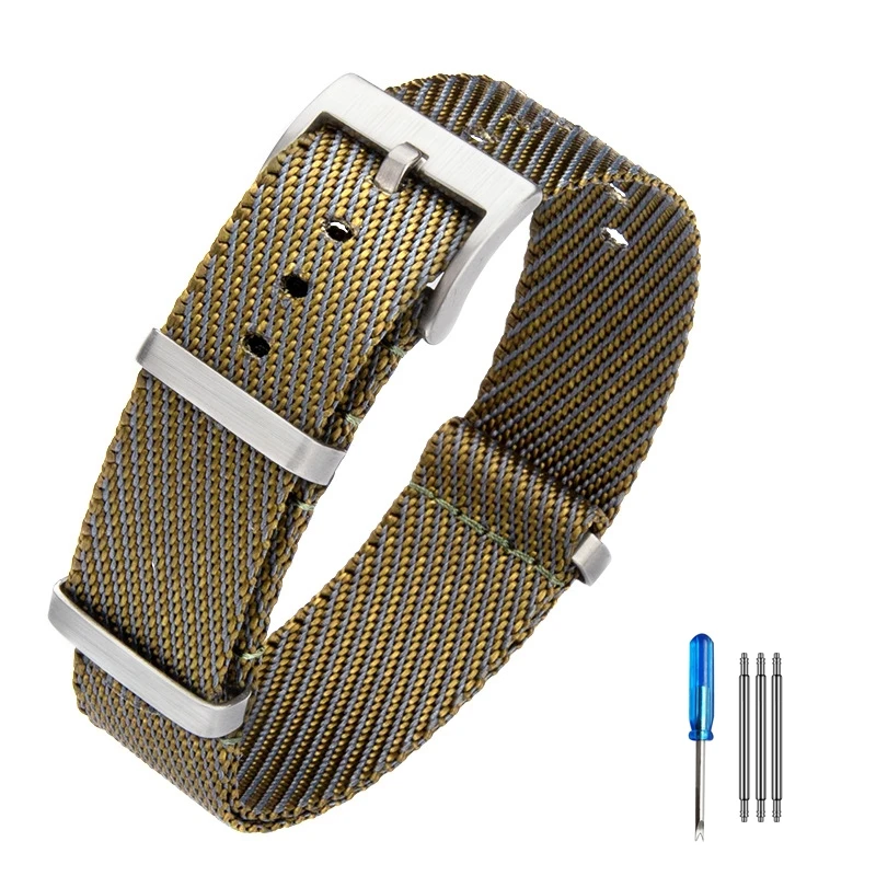 20mm 22mm Geometrisches Design Nylon NATO Canvas Uhrenarmband für Herren und Damen, Gewebtes Musterband, Universelles Tudor Armband Ersatzteil – Detail 14