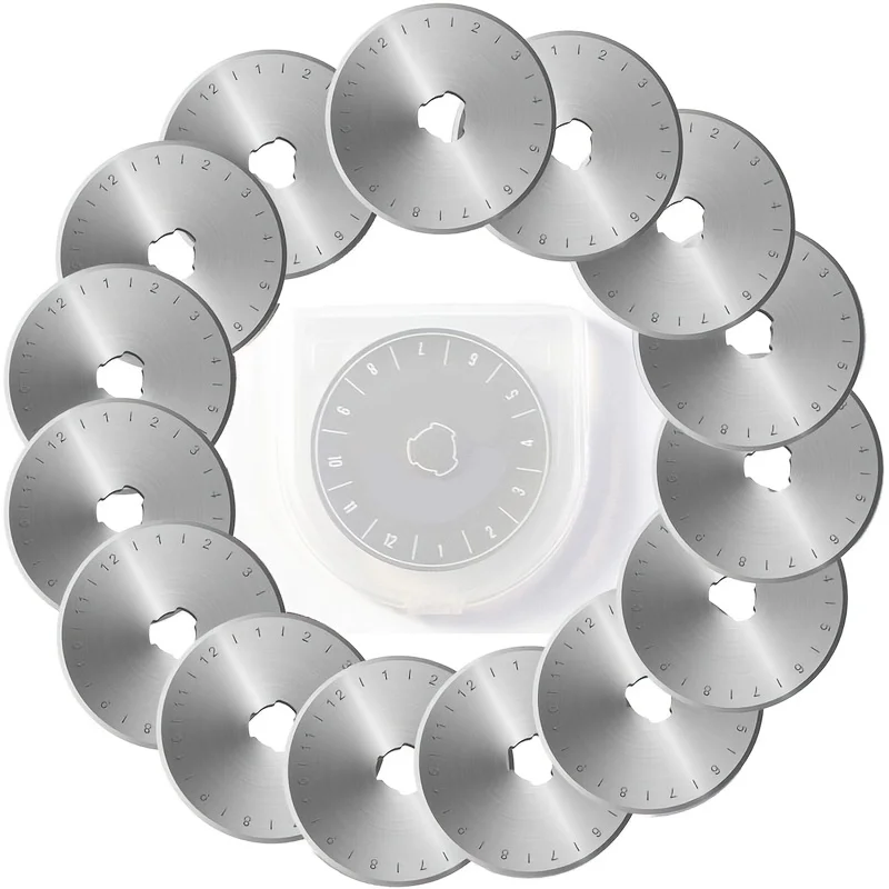 15-Pack 45mm Rotary Cutter Blades with Clear Scale product image