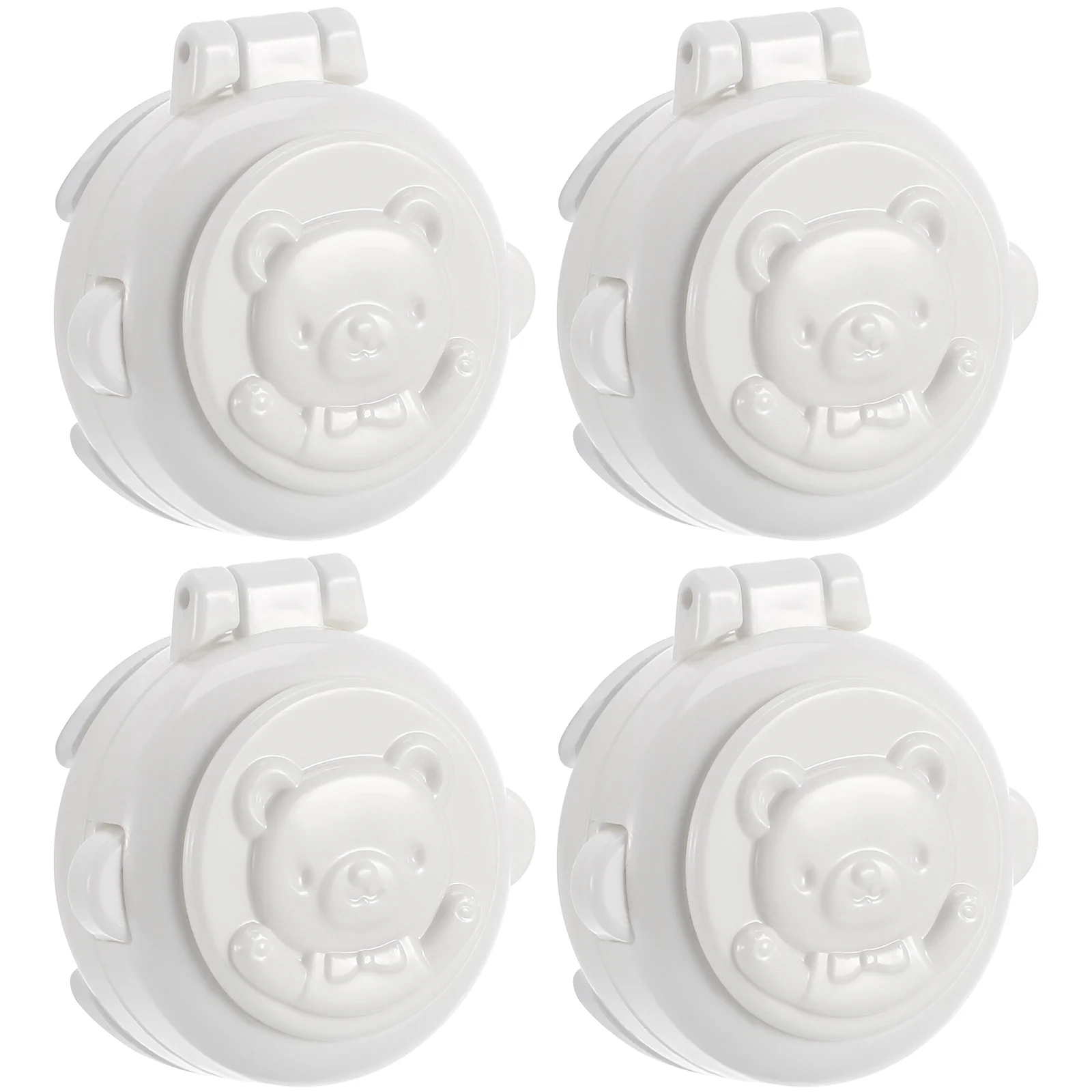 4 Pcs Button Lock Protection Cap Child Oven Electronic Covers Childproof Abs Baby Security