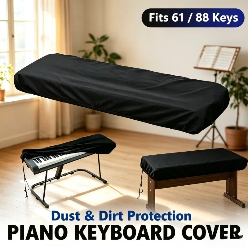 Piano Keyboard Dust Cover Waterproof Protector Cover for 61 88 Keys Digital Piano Home Studio Anti‑Dirt Protective