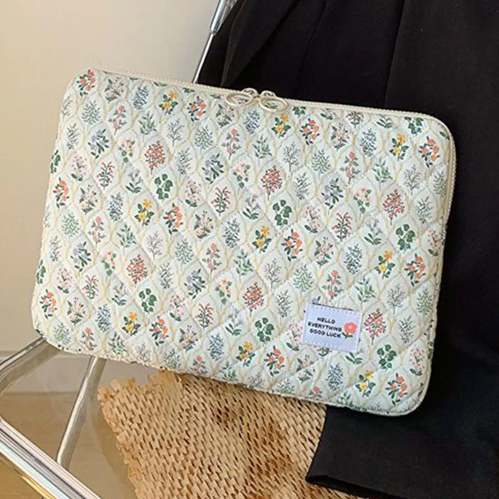 

Computer Sleeve Laptop Sleeve Tablet Case 14-Inch Precise Fit Women Bag Floral Organizer For Commuting School Study Room Travel