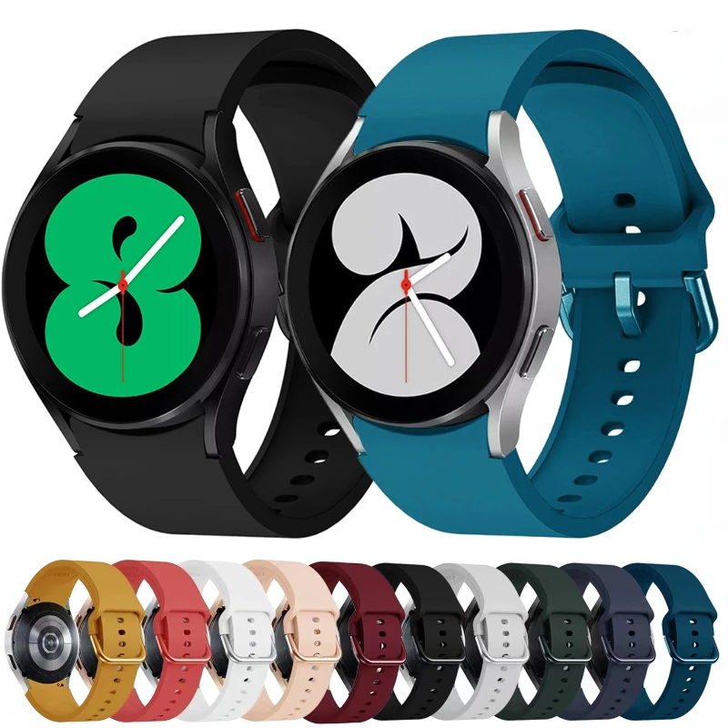 

No Gap Silicone Strap for Samsung Galaxy Watch 4/5/6/7 40mm/44mm 5 Pro 45mm Bracelet Wristband For 4 6 Classic 47mm/46mm Correa