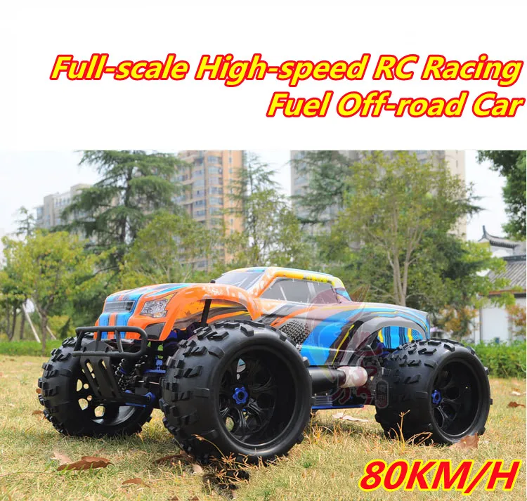 4WD Full Hydraulic Shock Absorber Fuel Rometo Control Car FC26 Motor 80KM/H CVD Rotating Dog Bone Metal Disc Brake System RC Car