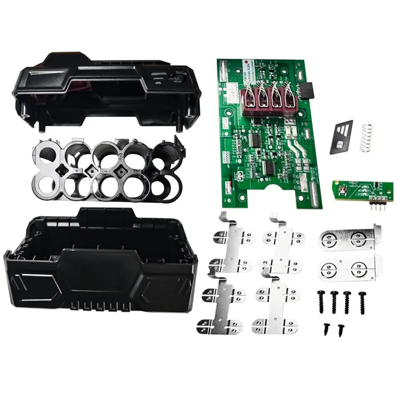 FULL-10Core Battery Storage Box Case For PARKSIDE 18650 Power Tools For PARKSIDE PCB Charging Board Nickel Strips Set