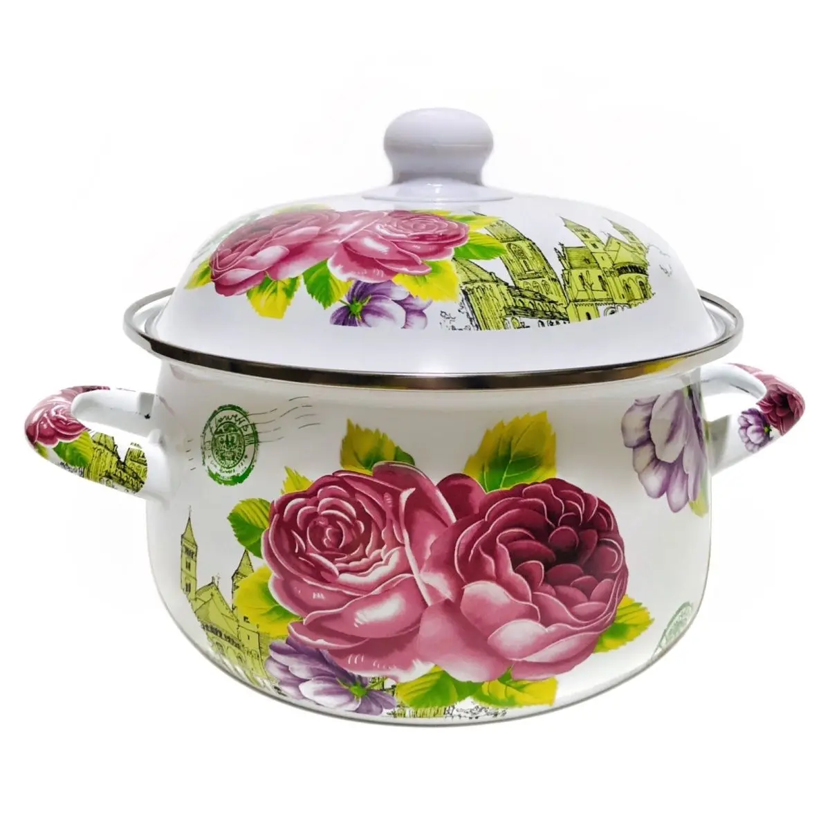 

Large Capacity Enamel Soup Pot Thickened Deepening Household Kitchen Cookware Stock Pot