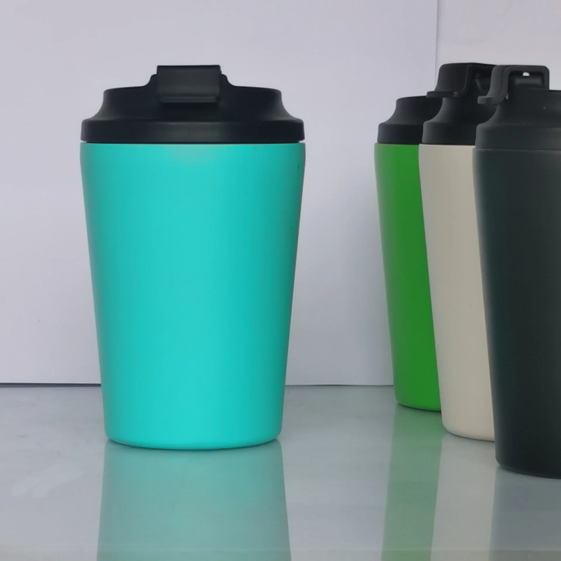 350ml Simple Stainless Steel Thermos Cup for Direct Drinking Car Small Coffee Milk Cup Colorful Water Cup Double-layer Vacuum