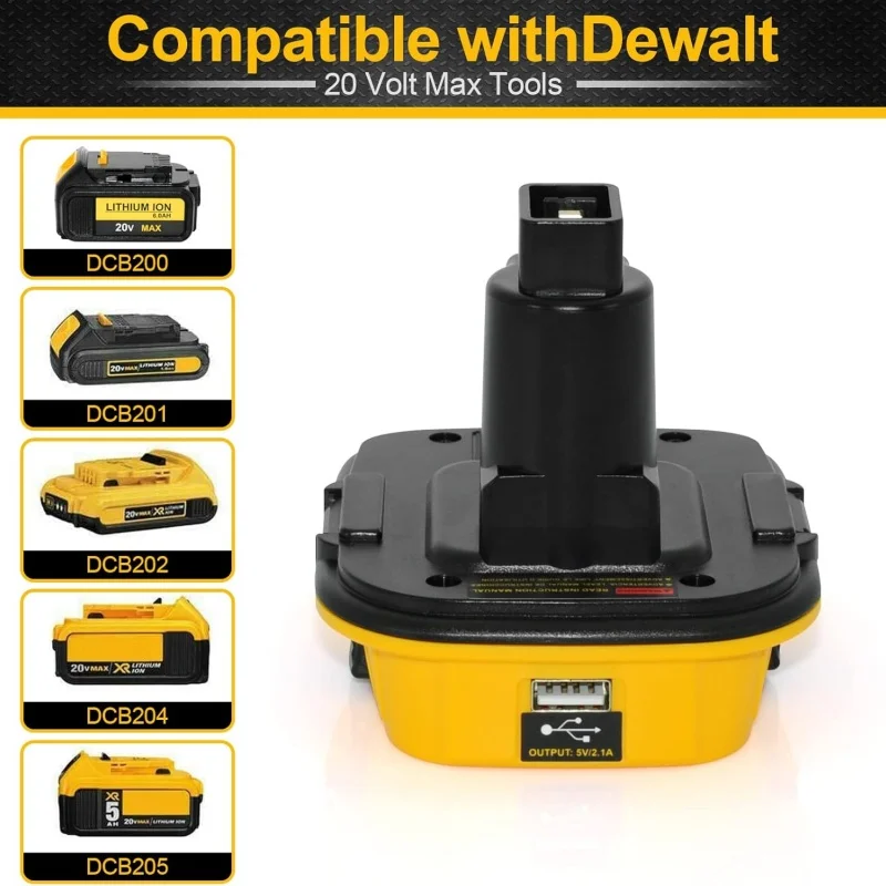 New Electric Drill Tool Lithium Battery Adapter for Dewalt DCA1820 18V/20V Multi-functional Nimh Battery Power Converter