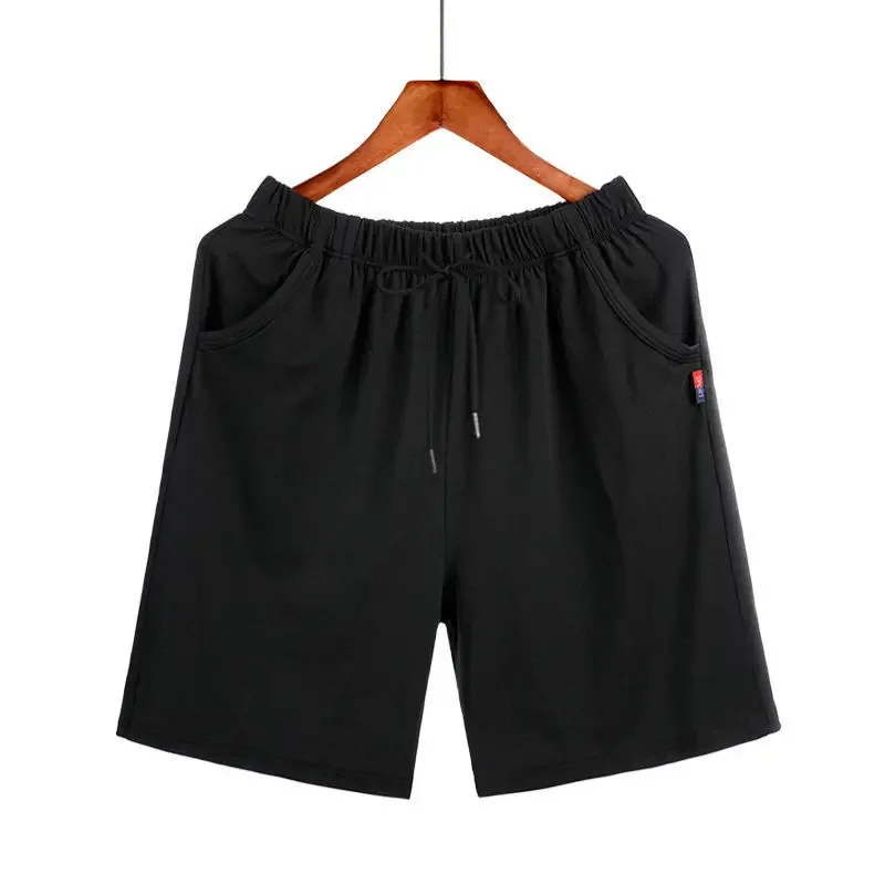 Pajama Pants Men Shorts Combed Cotton Casual Summer Home Sports Loose Cropped Pants Plus Size Solid Color Student Sleeping Pants