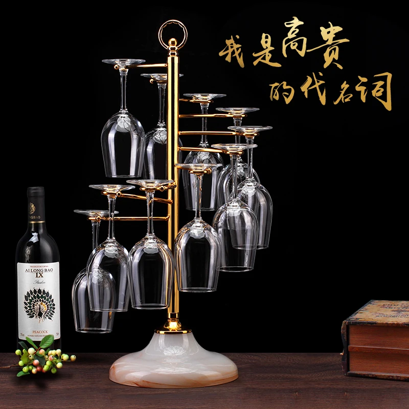 

Light luxury creative red wine glass holder, goblet holder, European wine glass rack, upside down living room ornament, American
