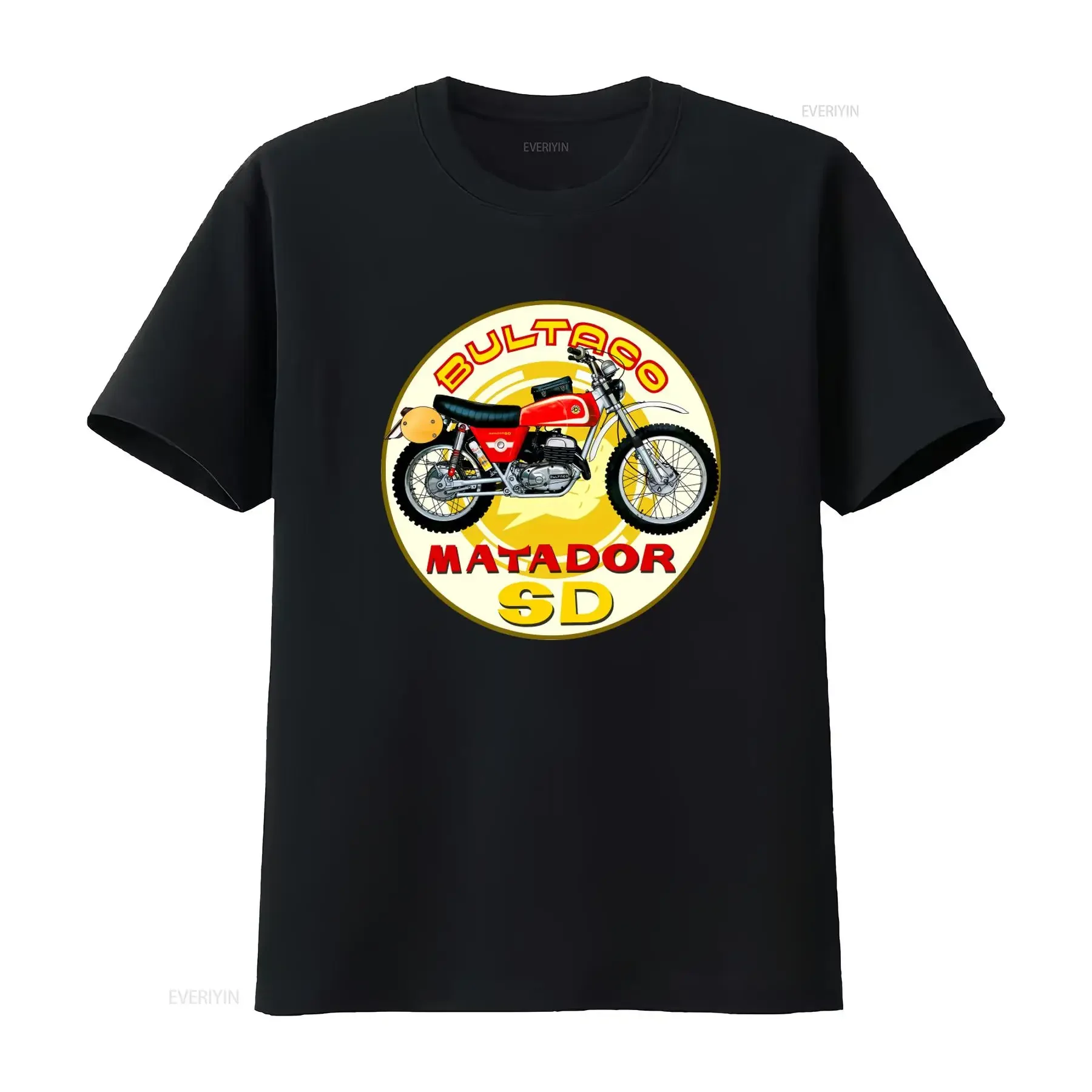 Bultaco Matador SD Motorcycle Print Men's T Shirt Retro Style Fashion vintage Washed Casual fashion Unisex Comfortable