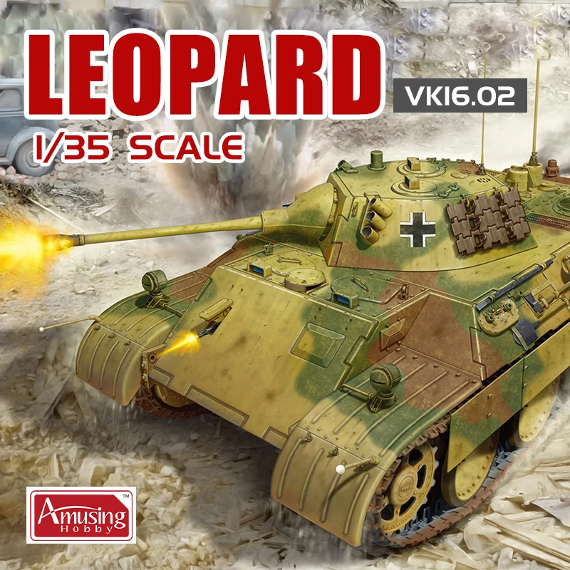 

Забавный хобби 35A004 1/35, немецкий тяжелый бронированный танк-рассказчик, леопард, масштабная модель VK16.02, комплект