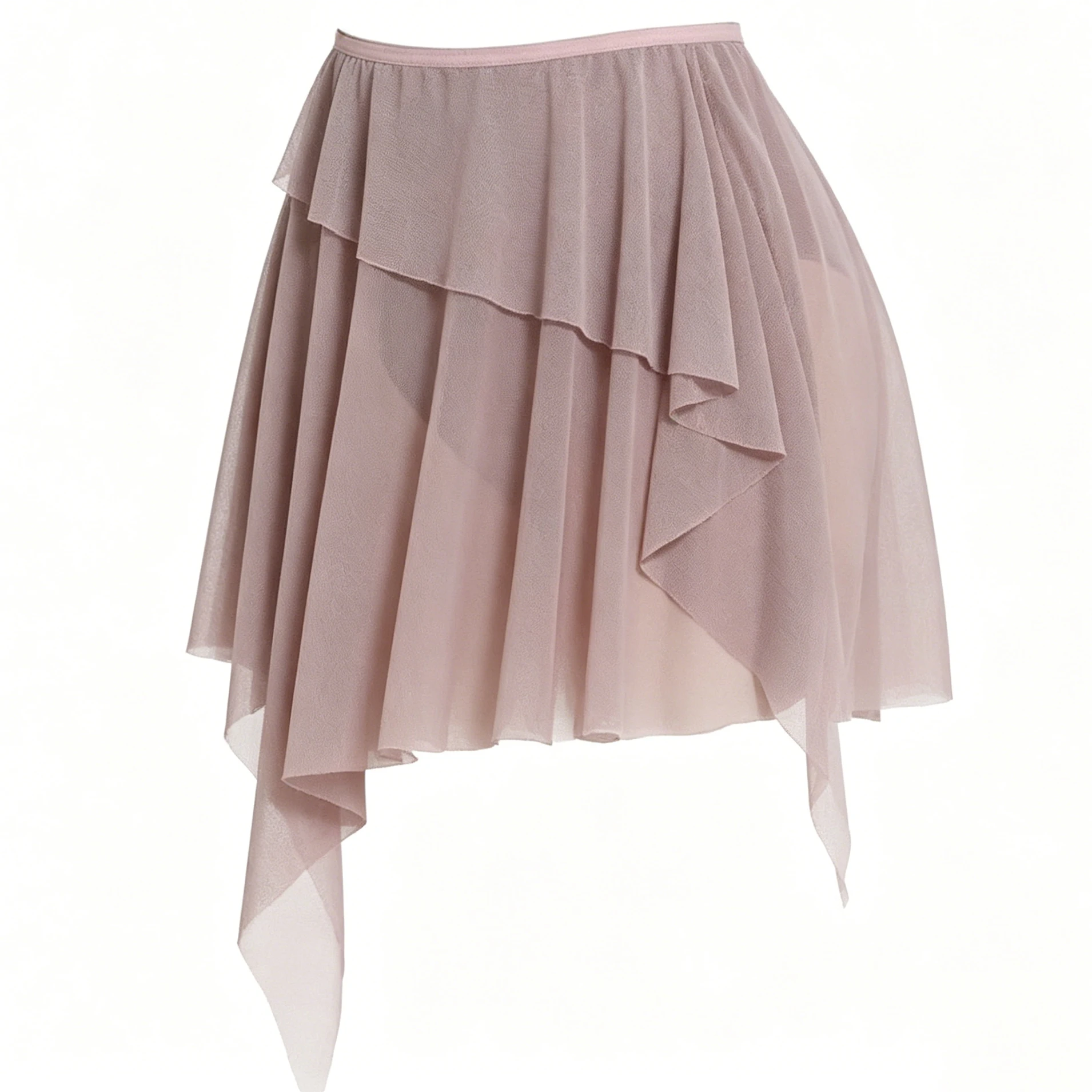 

Women Ballet Wrap Skirt Chiffon Ballet Skirt Lrregular Solid Color Short Pleated Thin Tulle Adult Girl Dance Training Costumes