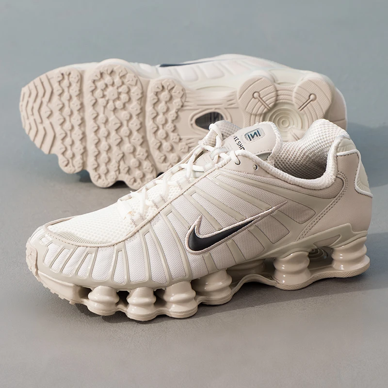 Tênis esportivos masculinos Nike Shox Tl com amortecimento de coluna de ar, leves, respiráveis, casuais, para corrida e fitness Av3595-201
