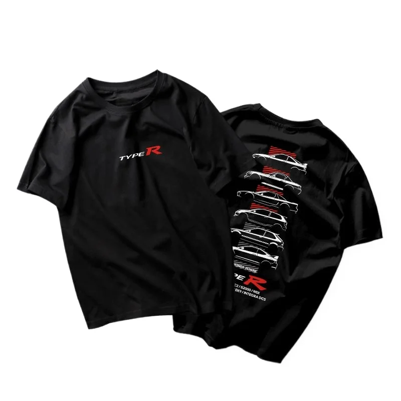 

Honda Faith TYPER Modified Car NSX Civic DC2 Red Head Culture S2000 Fit JMD Culture Short Sleeve Honda Men's and Women's T-Shirt