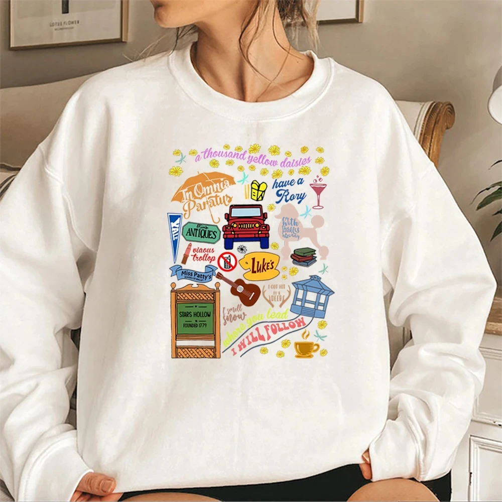 

2024 New Hot Sale Vintage Valentine's Day Female Sweatshirt Cute Cotton Inset Print Women Sweater Stylish Fallow Couple Shirt