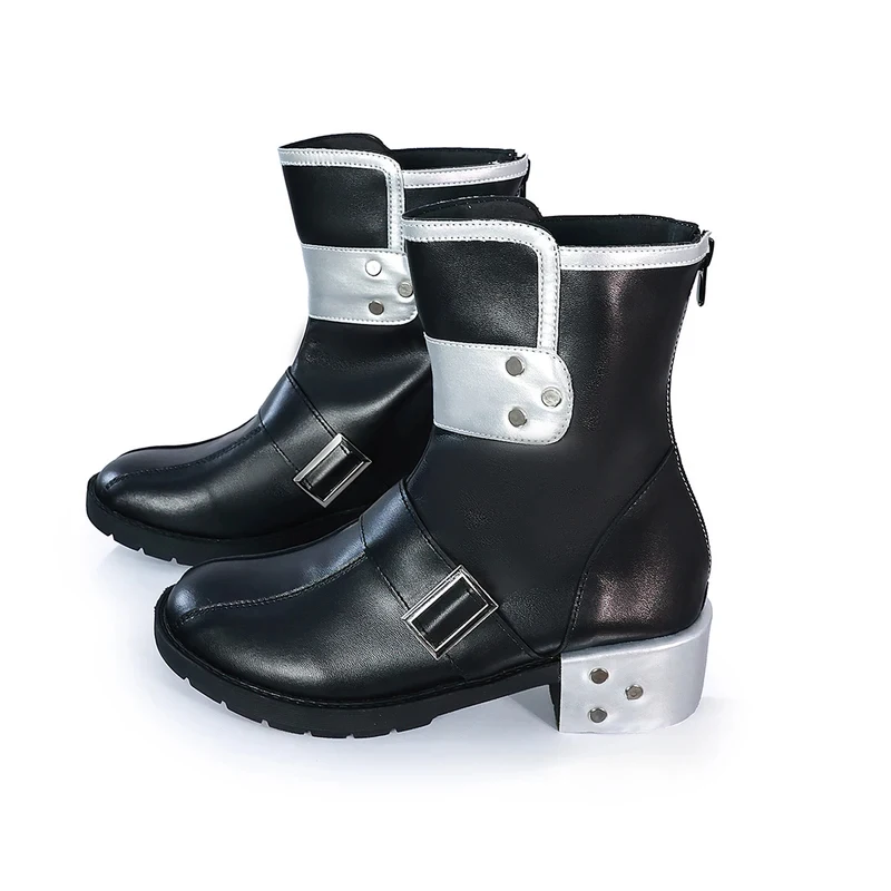 

c;4,g\6/Kirito Cosplay Shoes Anime Sword Art Online Kirigaya Kazuto Role Play Black Artificial Leather Boots For Men3;v\6.h/
