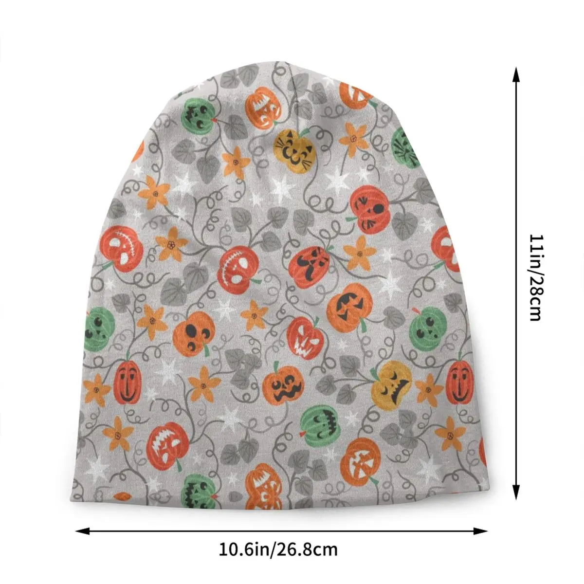 Unisex Halloween Pumpkin Bonnet Hat, malha chapéus, gótico, bruxa, quente, gorros, boné, homens, mulheres, legal, inverno