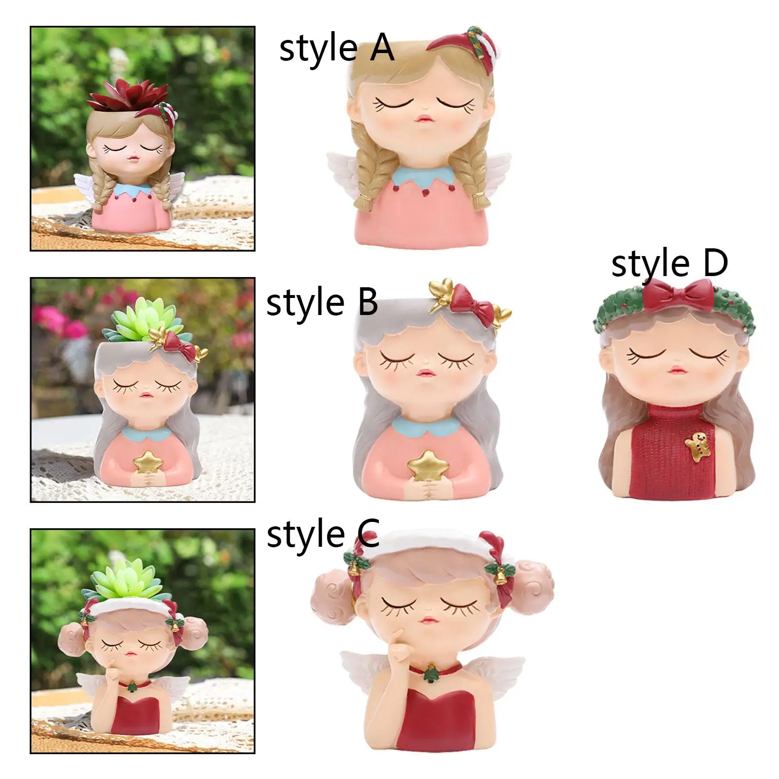 

Plant Pot Elf Girl Flower Pot Flower Vase Elf Girl Figurine Ornaments Anti Slip