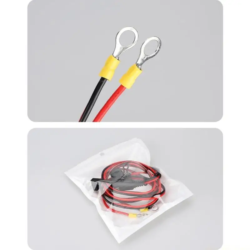 F62C 150cm Battery Cable with Protective Cover and Eyelet Ends for Use