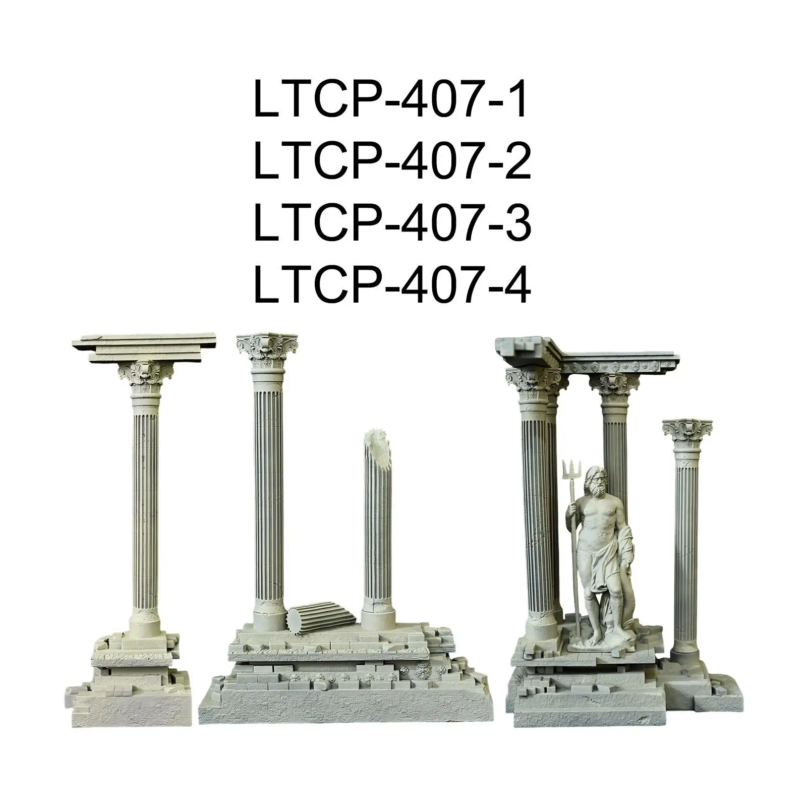 Aquarium Decor Roman Column Resin Ornaments Ancient Architecture Landscape Decoration for Small Mini Aquariums