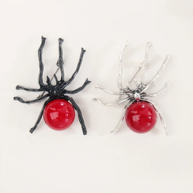 Insect Spider Brooch Elegant Men and Women Animal Party Fashion Pearl Pin Clothing Suit Coat Accesories Daily Retro Jewelry