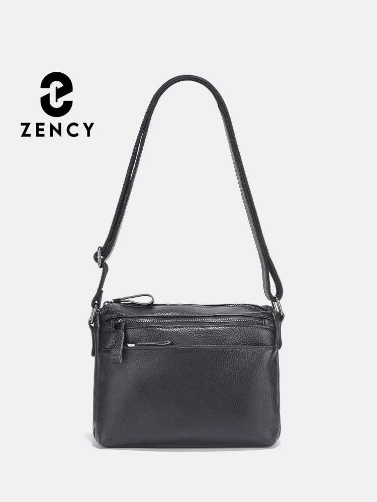 

Zency 2025 New Women Handbag First Layer Leather Large Crossbody High Quality Ladies Shoulder Bag Satchels For Commute Shoppers