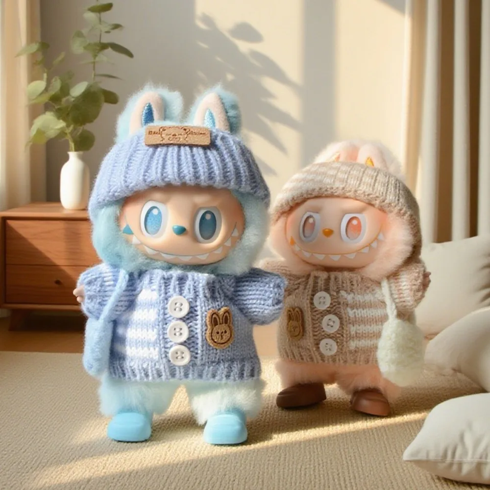 

17cm Labubu Doll Clothes Fashion Clothes Hoodies Doll Clothes Color Match Hoodies Dolls Accessories