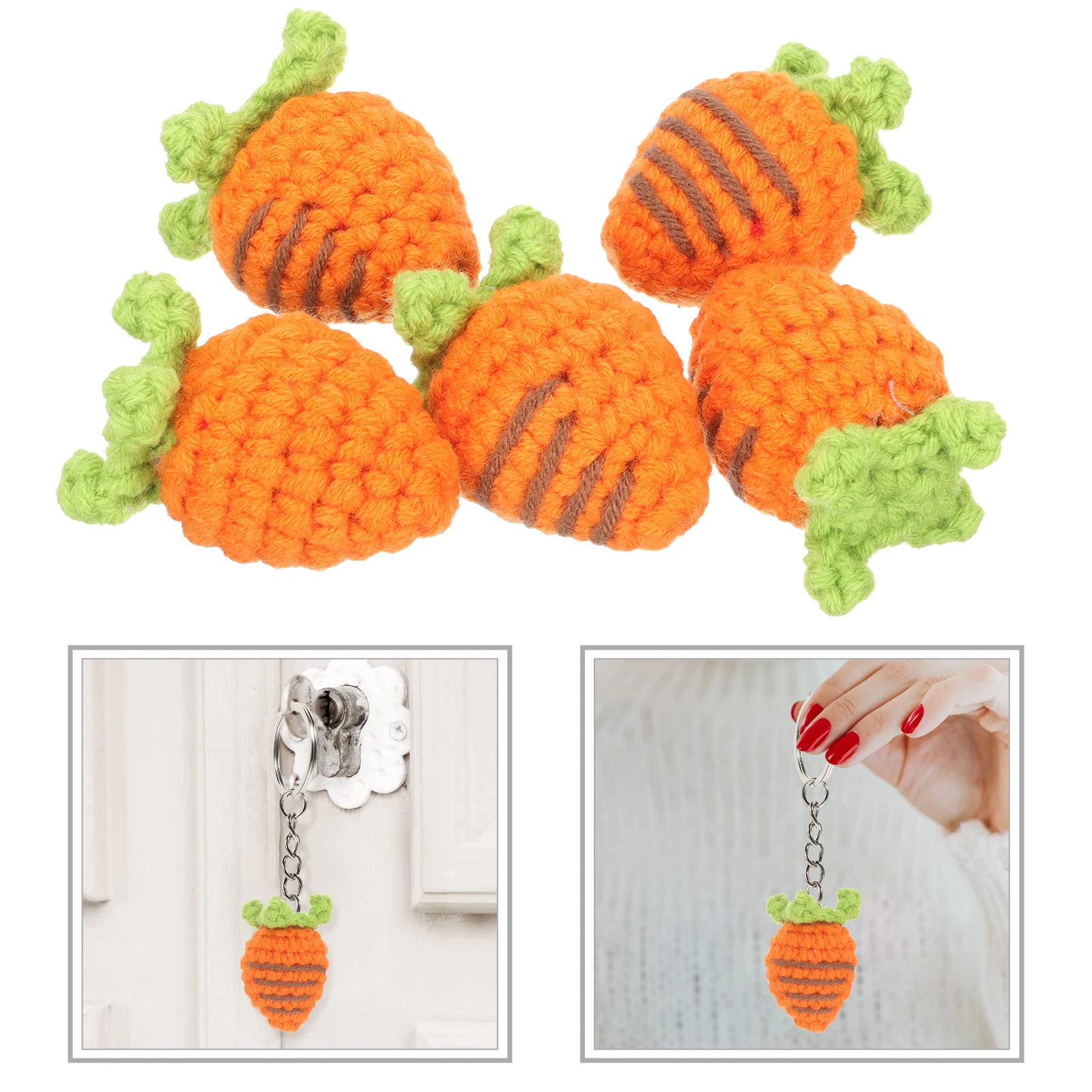 

5pcs Carrot Diy Charms Keychain Decorations Hairpin Accessories Brooch Making Supplies Bright Color Craft Ornaments For Party