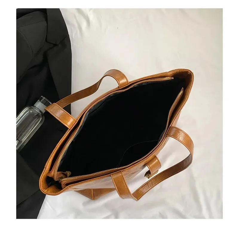 2023 New Fashion Design Tote Bags For Women French Style Ladies Large Capacity PU Shoulder Bags Casual Communte Bags Big Purse