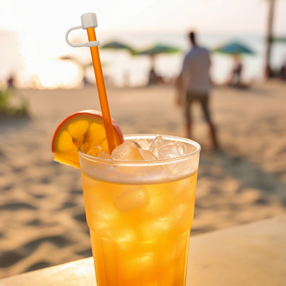 Reusable Silicone Hexagonal Nut Straw Cap Drinking Proof Splash Straw Cover Reusable Dustproof Water Cup Accessories