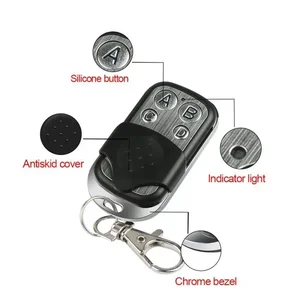 433MHz 4-Channel Learning Code Remote - Clone/Fixo Duplicate Transmitter for Car Gate, Garage Door with 4-Button Cloning