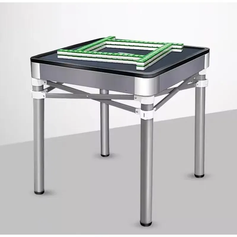 Portable Automatic Folding Mahjong Table with Power Bank Function for Home and Outdoor Use