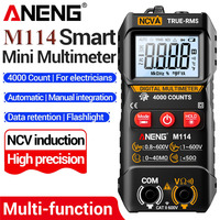 Mini Smart Digital Multimeter Tester ANENG M114 Professional Automatic Backlit Bright Screen DC/AC Voltage NCV Resistance Tools