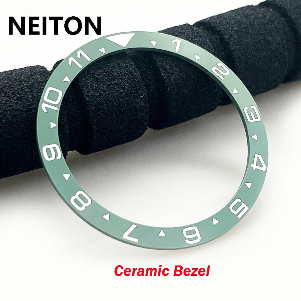 NEITON 38mm flat ceramic bezel fit SKX007 SKX009 stainless steel Bezel insert 38mm*31.5mm Watch Accessories Parts