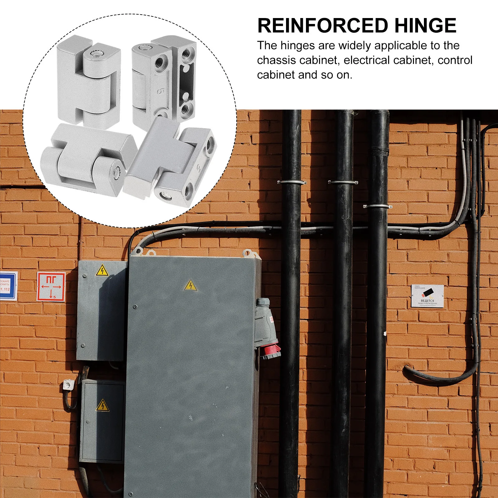 

4Pcs Damping Hinges Aluminum Alloy Stable Cabinet Door Hinges Silver Finish Replacement for Industrial Equipment