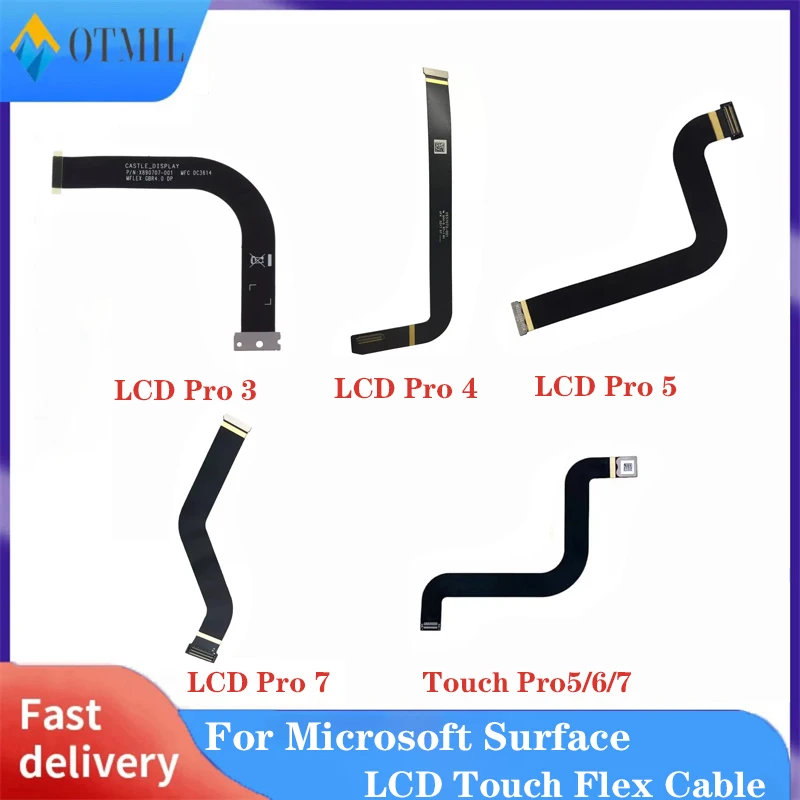 For Microsoft Surface Pro 3 4 5 6 7 LCD Display Touch Screen Flex Cable Connector Motherboard Replacement Parts High Quality