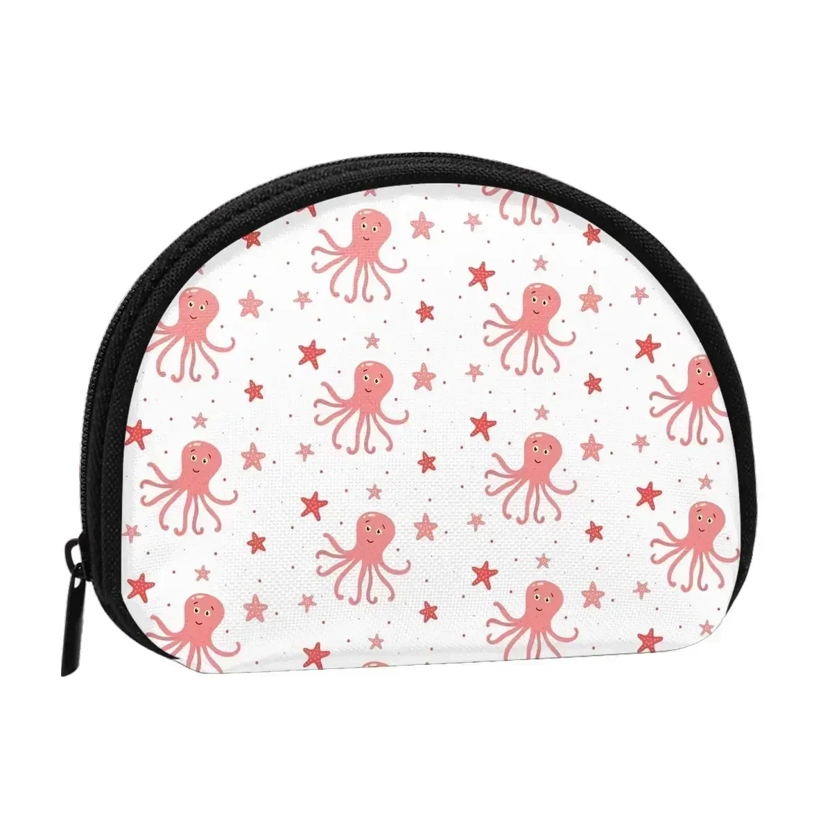 

Octopuses 3D Printing Coin Purse Ladies Shopping Portable Silver Bag Travel Credit Card ID Gift