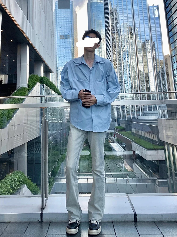 

Мужские джинсы прямого кроя Slim Fit, летние, модные, желтые, цвета грязи, с легким расклешением, в стиле High Street, повседневная одежда