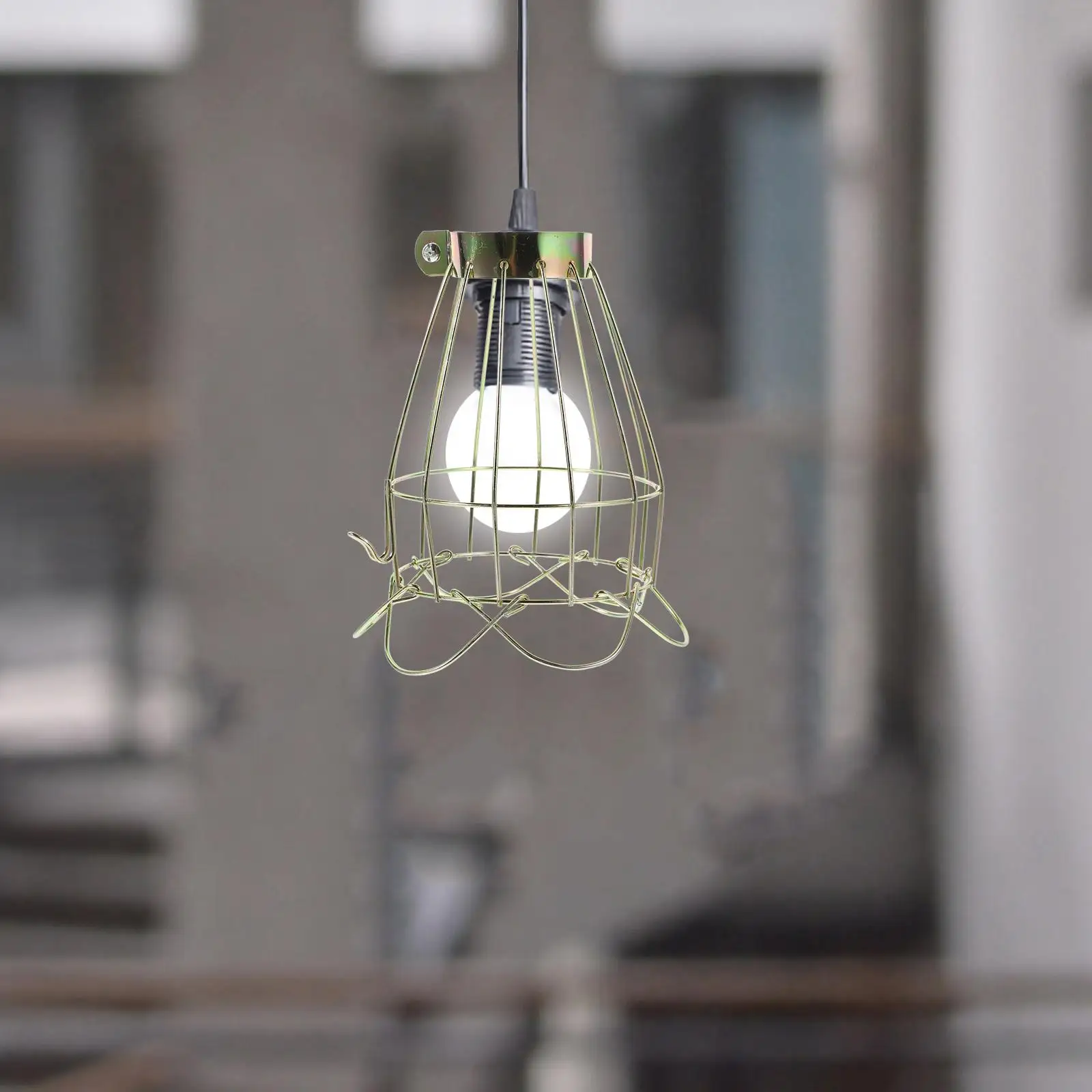 Cage de lampe industrielle en métal, 4 pièces, protection d'ampoule, Design en forme de plafond, couvercle de lumière Vintage, luminaire suspendu pour Villa