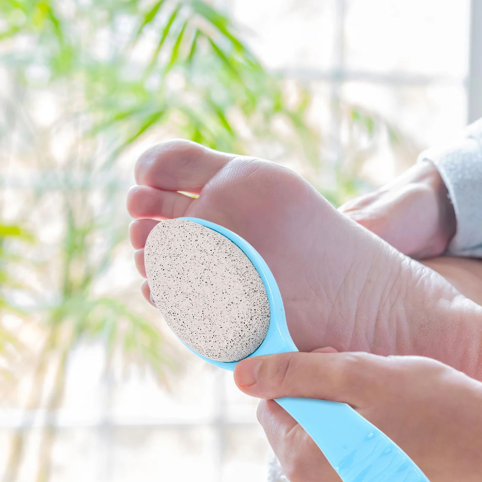 Dubbelzijdig Voet Scrubber Exfoliërende Tool Ergonomisch Handvat Puimsteen Borstel Pedicure Dode Huid Remover Thuis Reizen Gebruik