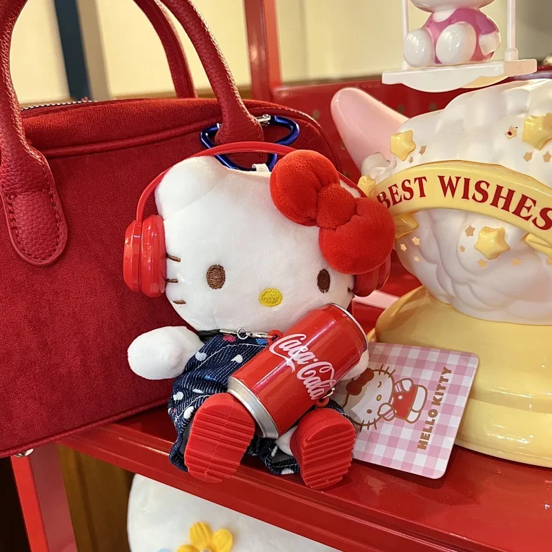 

Кукла Hellokitty, брелок для ключей, упаковка, украшение Hellokitty, красная банка, подвеска, милые подарочные аксессуары, игрушки