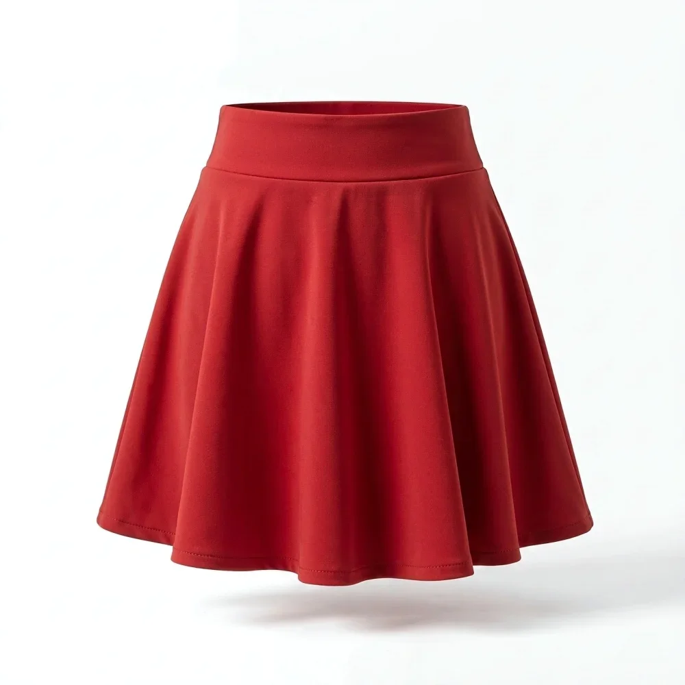 Kawaii Skater Skirt Women Black High Waist Pleated Mini Skirts Japanese Harajuku Style Cute A Line Streetwear Elastic Waist