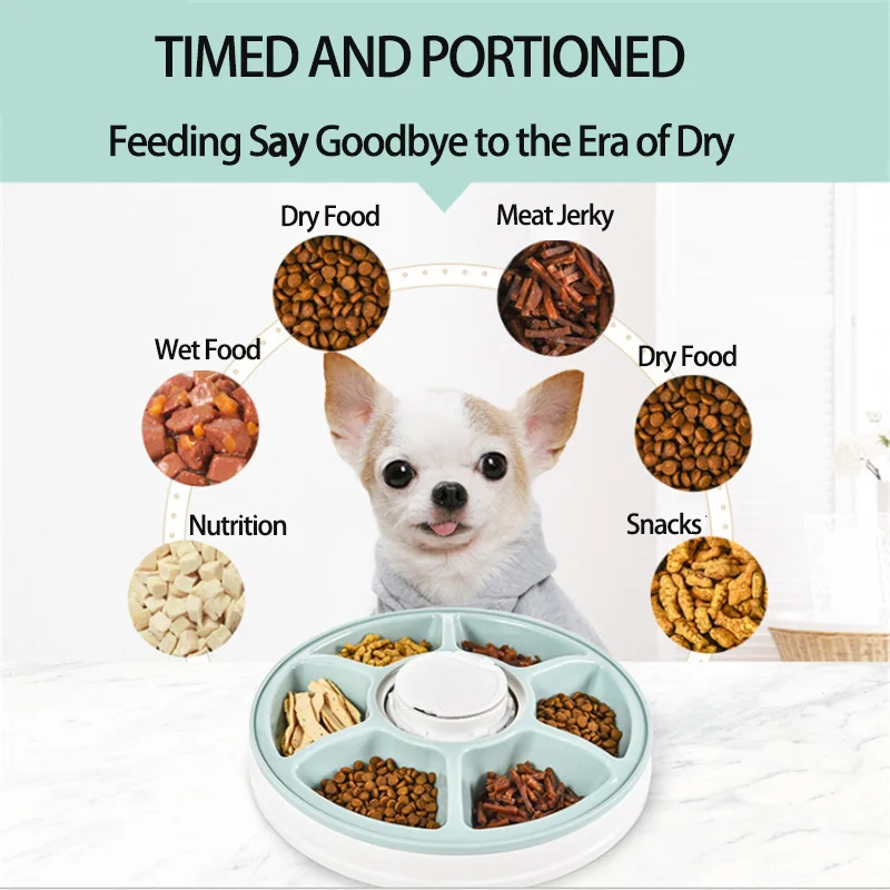 

Pet Supplies Six-Grids Intelligent Timed Automatic Feeder Timed and QuantitativeSmart Feeder Pet Feeder Feeder