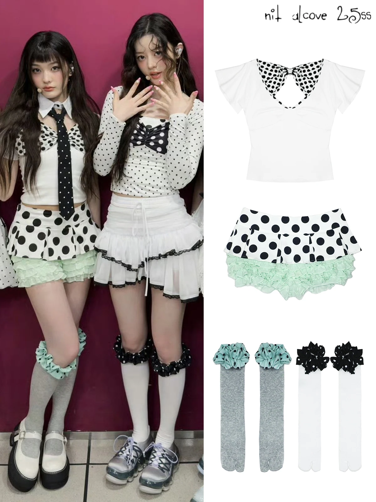 Cute Polka Dot Ruffle Hem Comfortable Heavy Duty Shorts Women's Casual Pants Low Waist Elastic Cotton Straight Leg Loose Fit